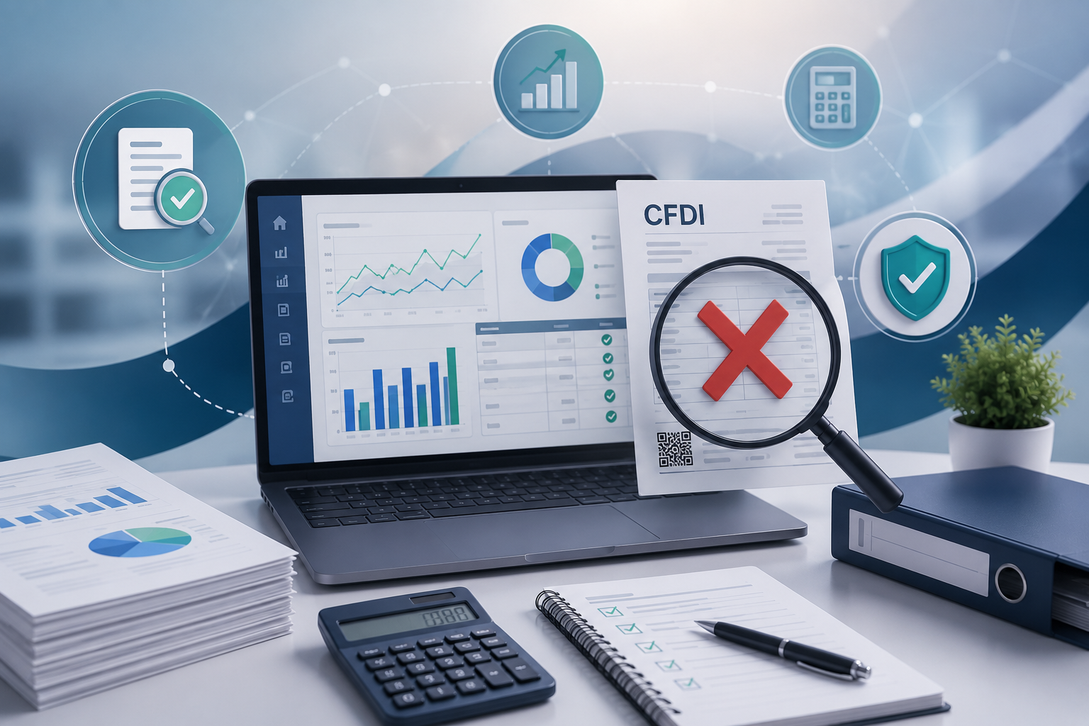 Proceso de revisión contable cuando se detecta un CFDI cancelado
