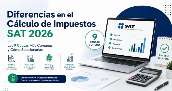 Diferencias en el cálculo de impuestos SAT y revisión de CFDI