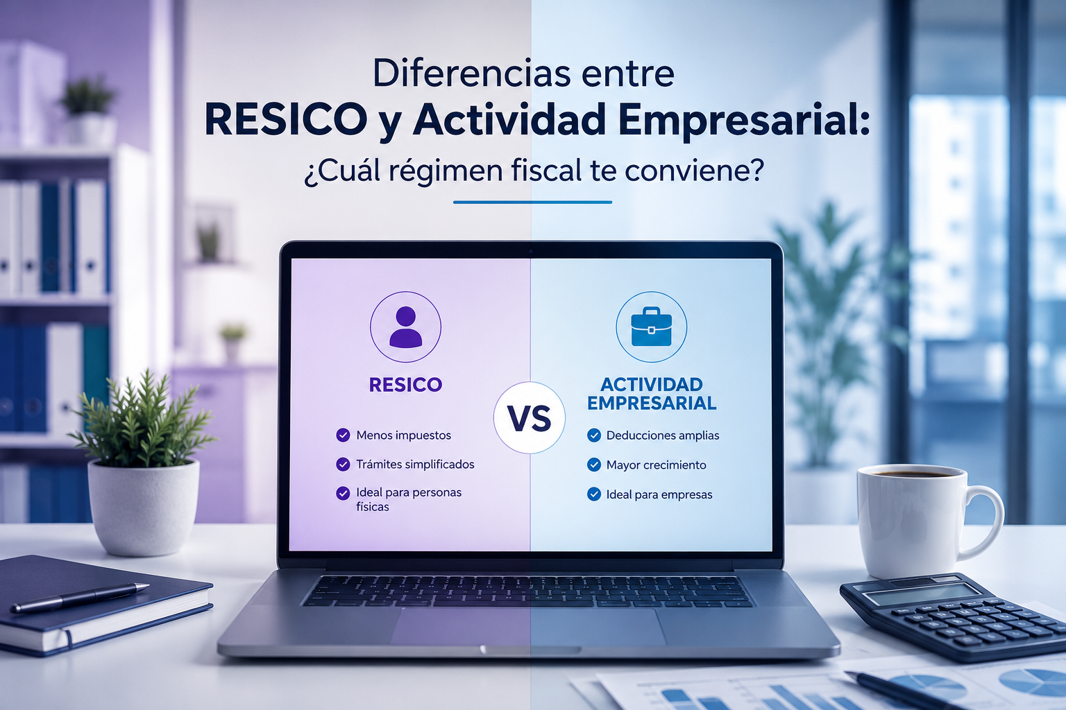 RESICO y Actividad Empresarial: diferencias entre regímenes fiscales en México