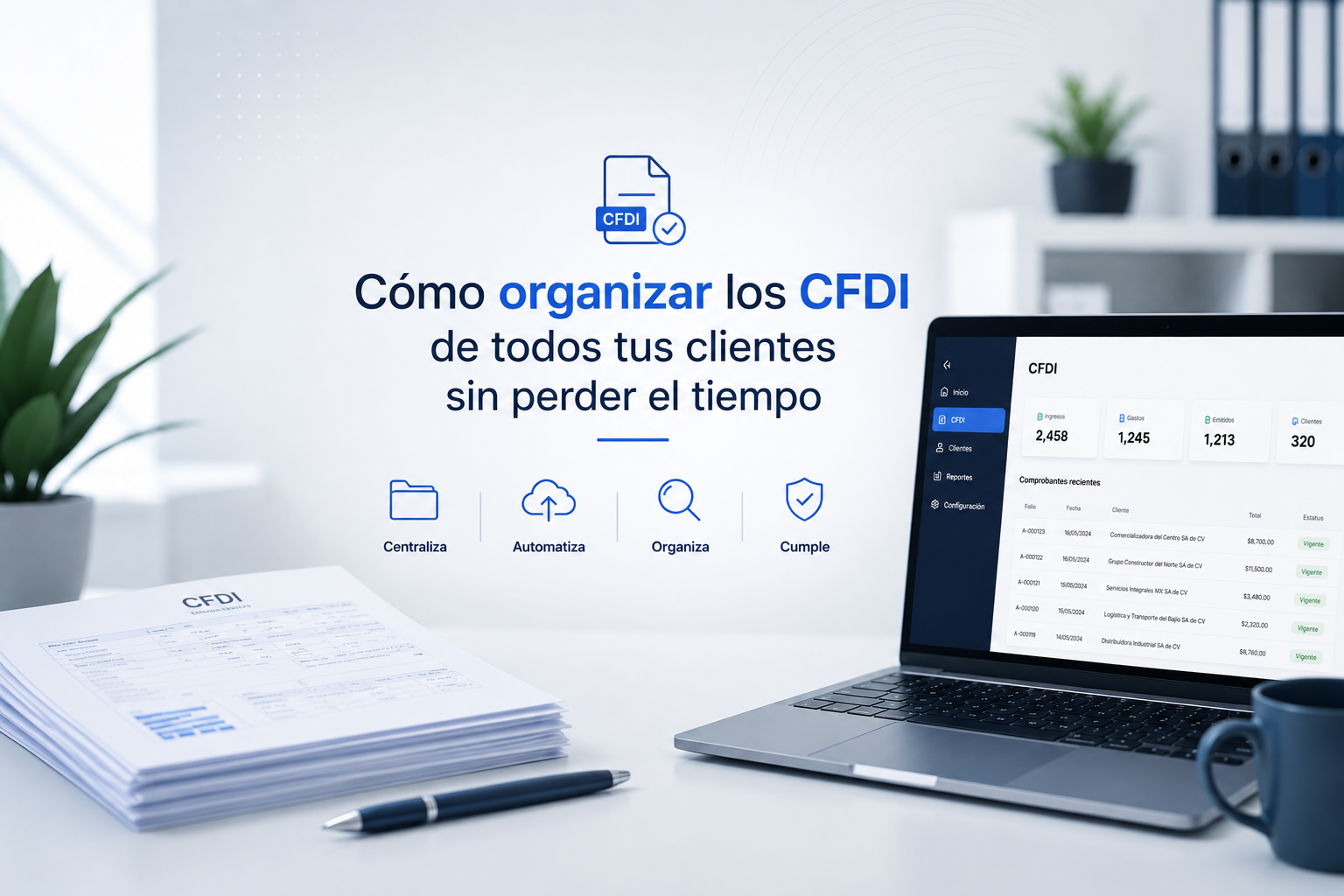 Organizar CFDI de clientes con software contable en la nube