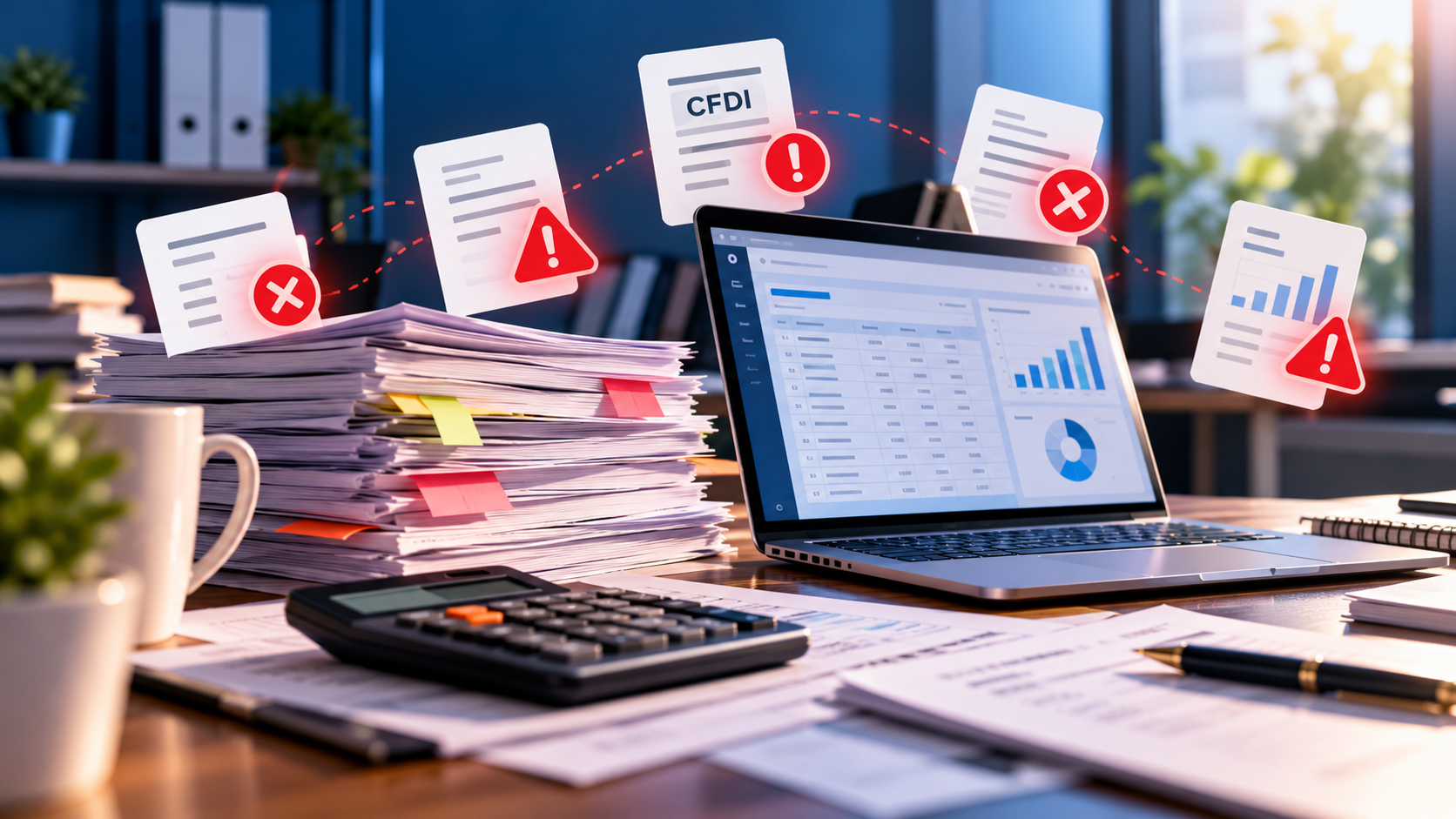 Riesgos contables y alertas de CFDI en un despacho
